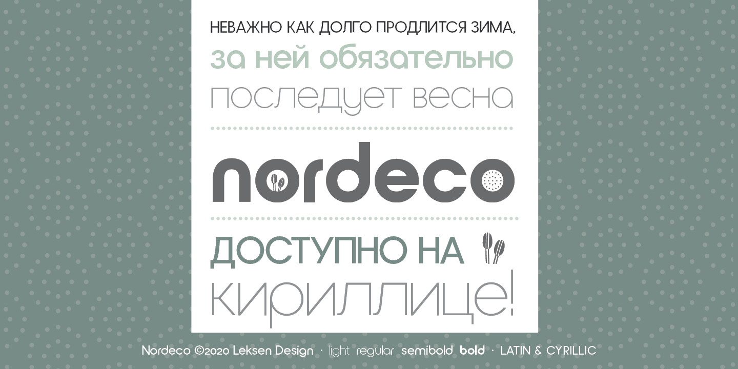 Przykład czcionki Nordeco SemiBold